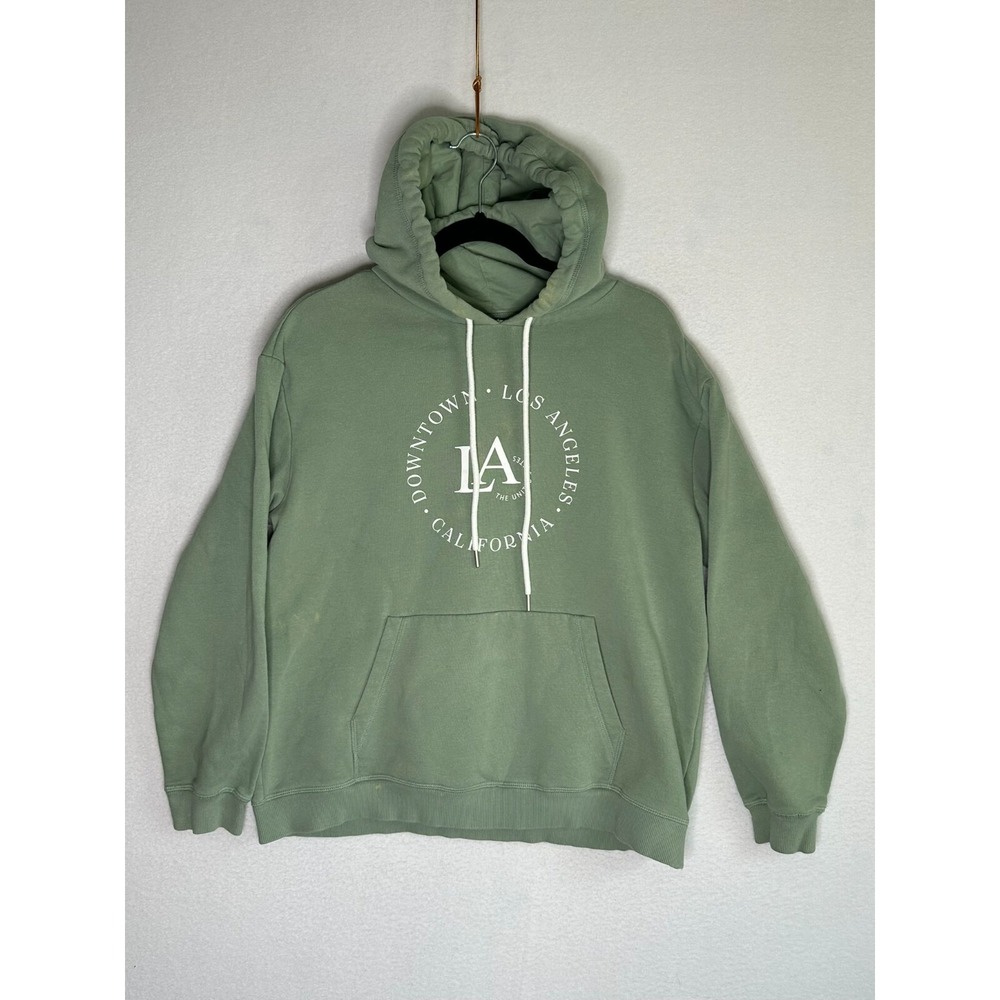 H&M Green Hoodie Los Angeles Women's Size Medium Lightweight